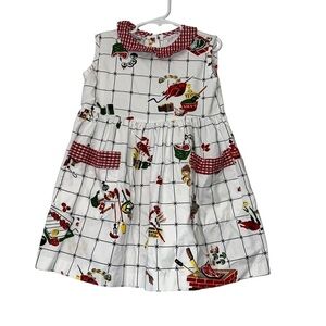 Vintage Grinns Inc girls BBQ theme dress * play condition* sz 5 gingham